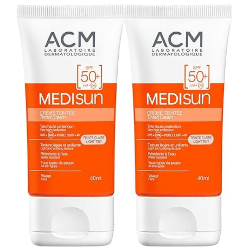 ACM Medisun Duo Sun Protection Face Light Tinted Cream SPF50 - 2X40ml 18825