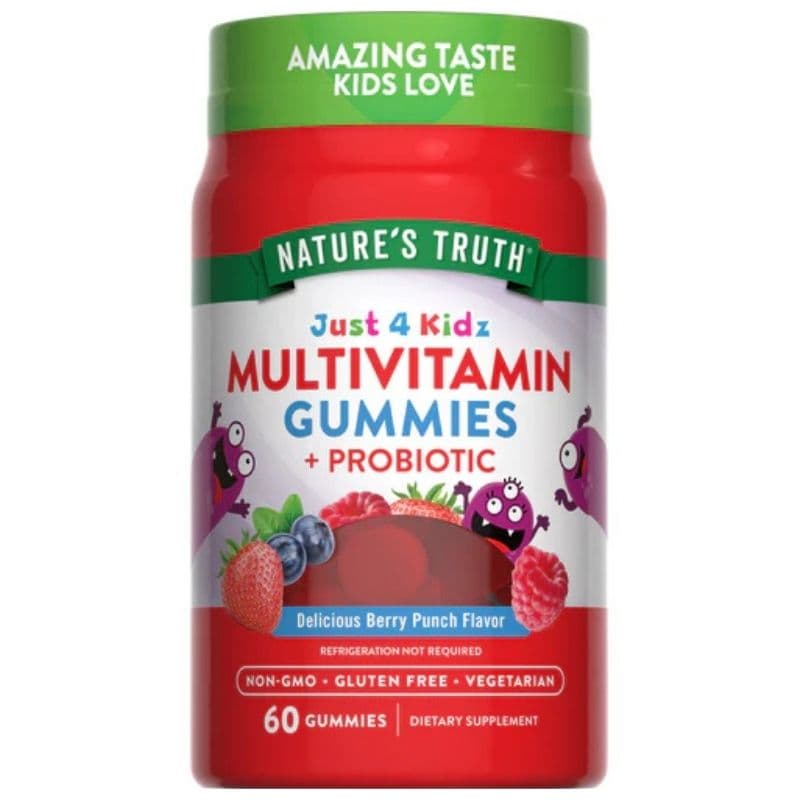 NATURES TRUTH Just 4 Kidz Multivitamin + Probiotics Berry Gummies - 60 Pieces NNT06