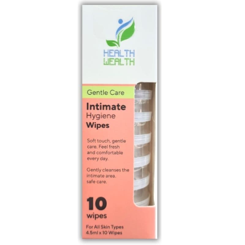 HEALTH WEALTH Gentle Care Intimate Hygiene Wipes - 10 Pieces