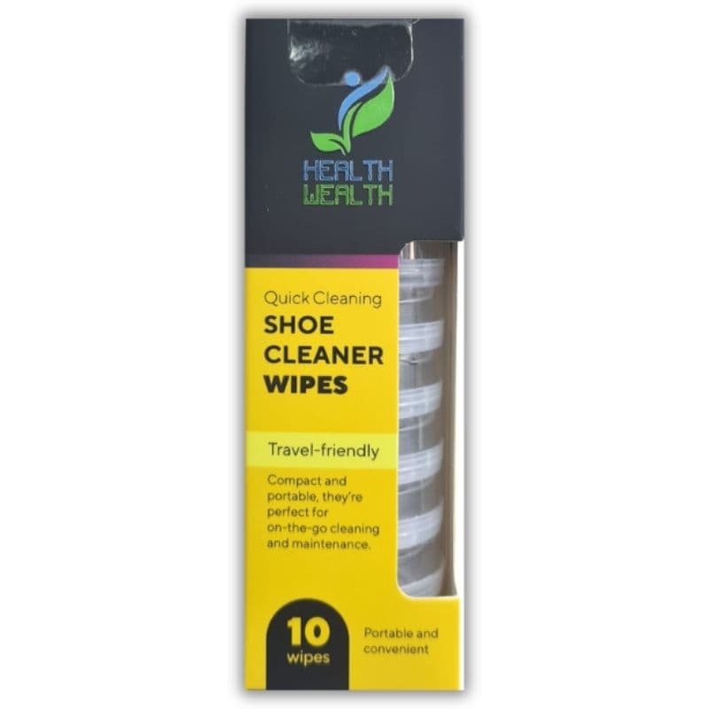 HEALTH WEALTH Shoe Cleaner Wipes - 10 Pieces