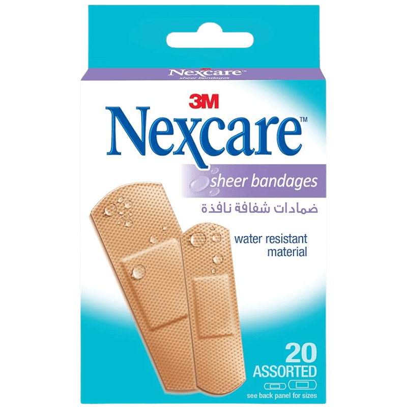 NEXCARE Sheer Plastic Waterproof Bandages Assorted - 20 Pieces Ref 658-20 UU010959375