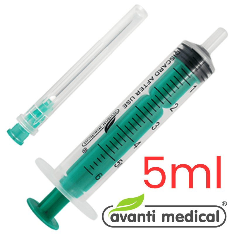 أفانتي - حقنة 5 مل 21Gx1.5 - قطعة واحدة