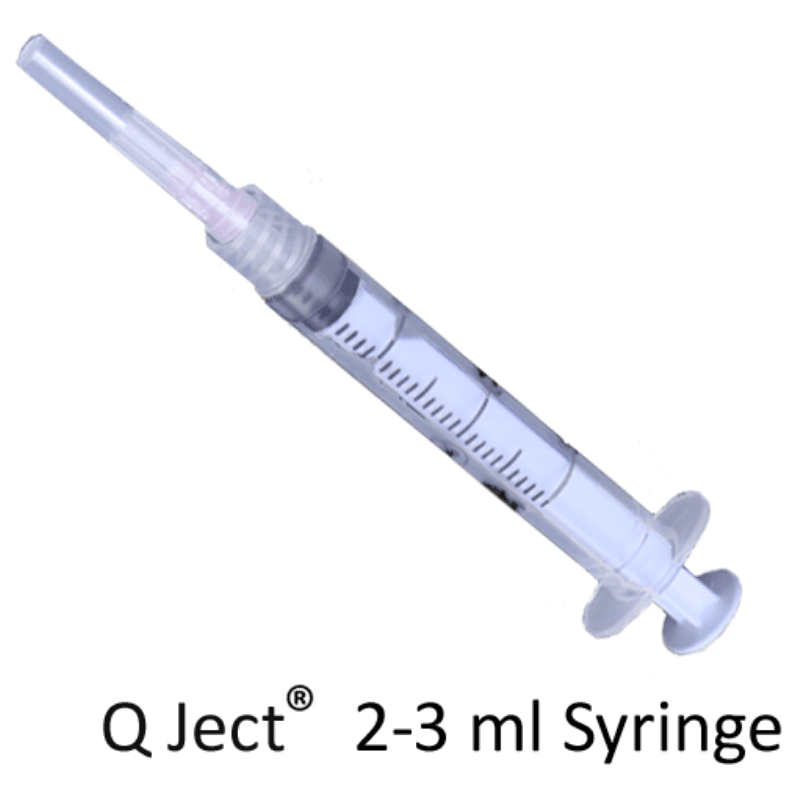 QG Q-JECT Syringe 3ml Luer Lock 23Gx1.0 - 1 Piece 124432 116215
