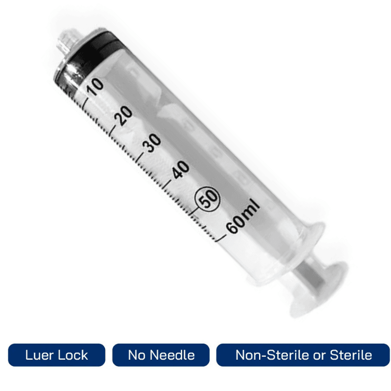 QG Q-JECT Syringe 60ml Luer Lock - 1 Piece 116434