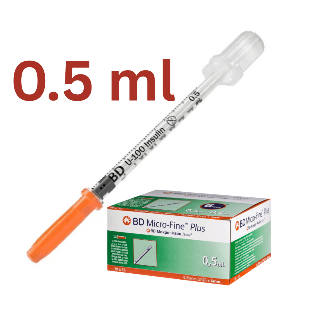 BD MICRO-FINE Plus 0.5ml 31g x 6mm - 10 Syringes 320930