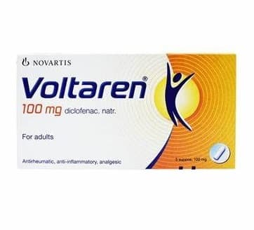 فولتارين 100مج ديكلوفيناك صوديوم - 5 تحاميل