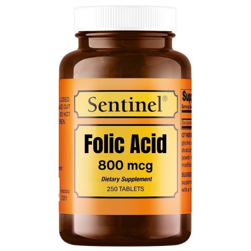 SENTINEL Folic Acid 800mcg - 250 Tablets
