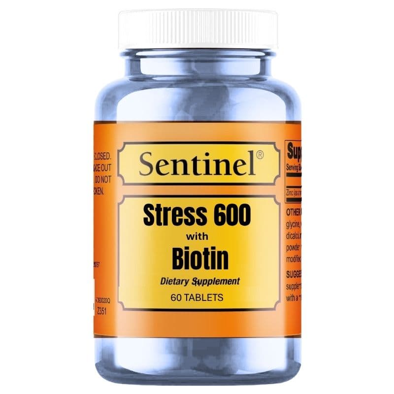SENTINEL Stress 600 with Biotin - 60 Tablets