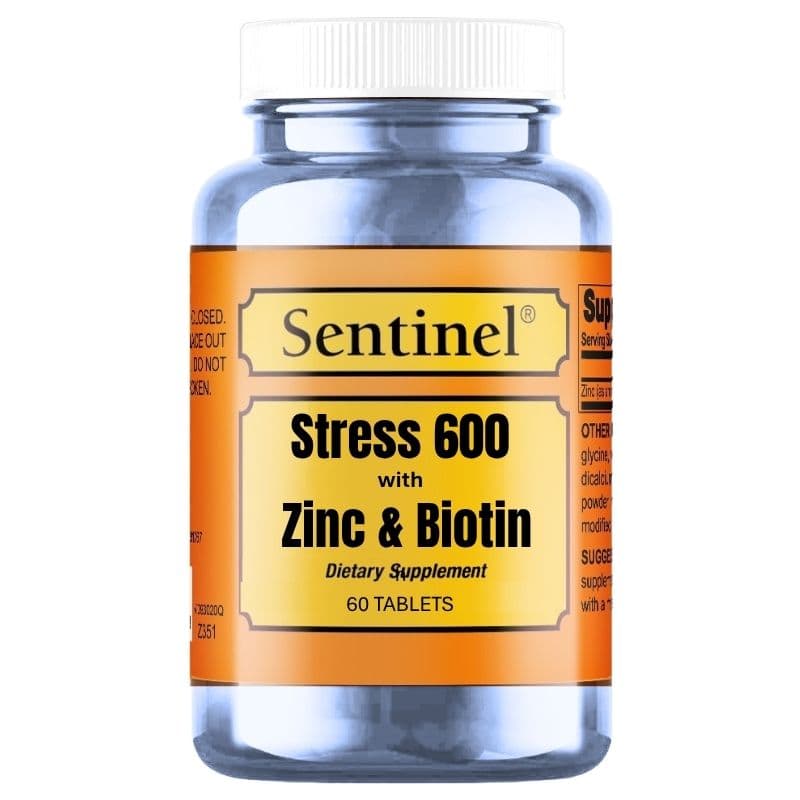 SENTINEL Stress 600 with Zinc & Biotin - 60 Tablets