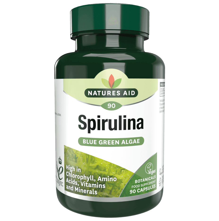 NATURES AID Organic Spirulina 500mg - 90 Capsules