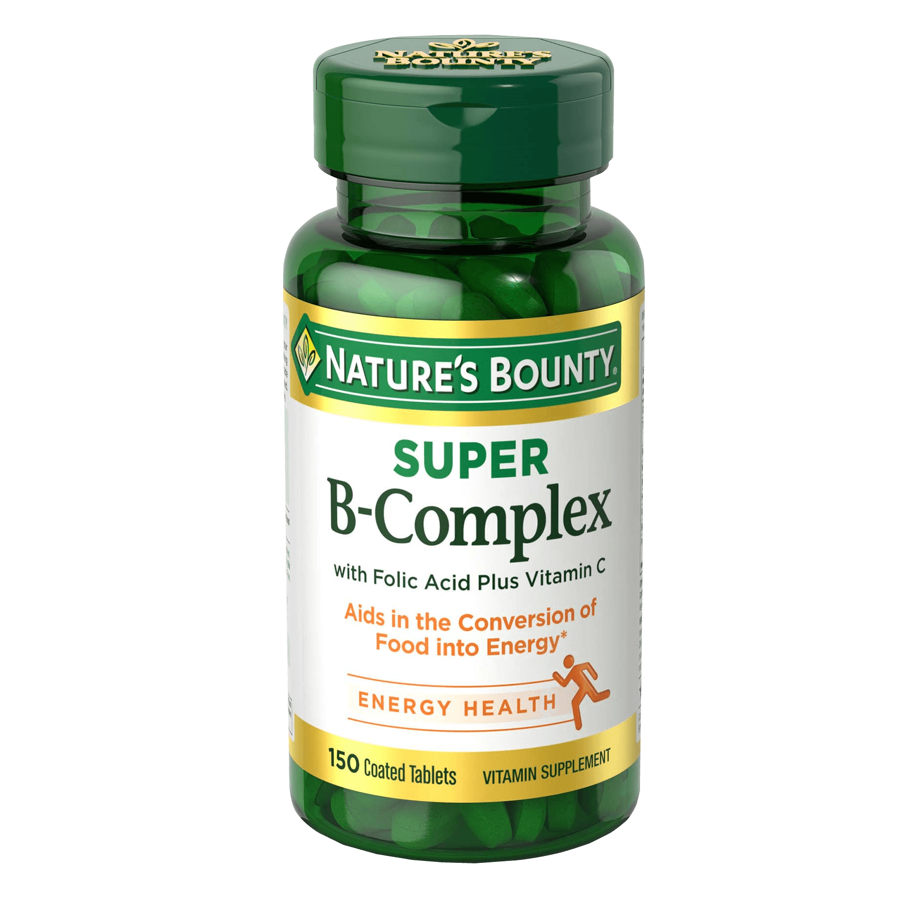 NATURES BOUNTY Super B-Complex & Folic Acid + Vitamin C - 150 Tablets