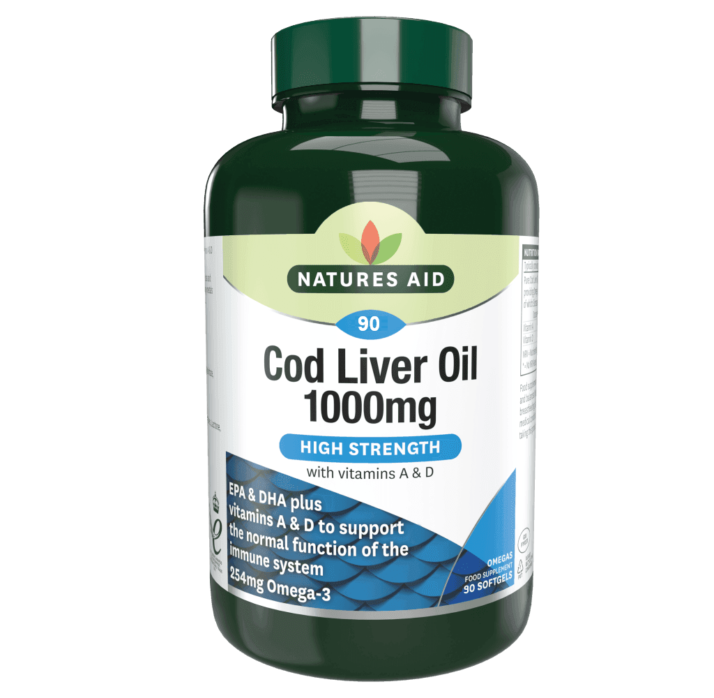 NATURES AID Cod Liver Oil 1000mg - 90 Softgels