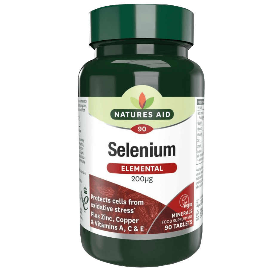 NATURES AID Selenium 200mcg Elemental - 90 Tablets