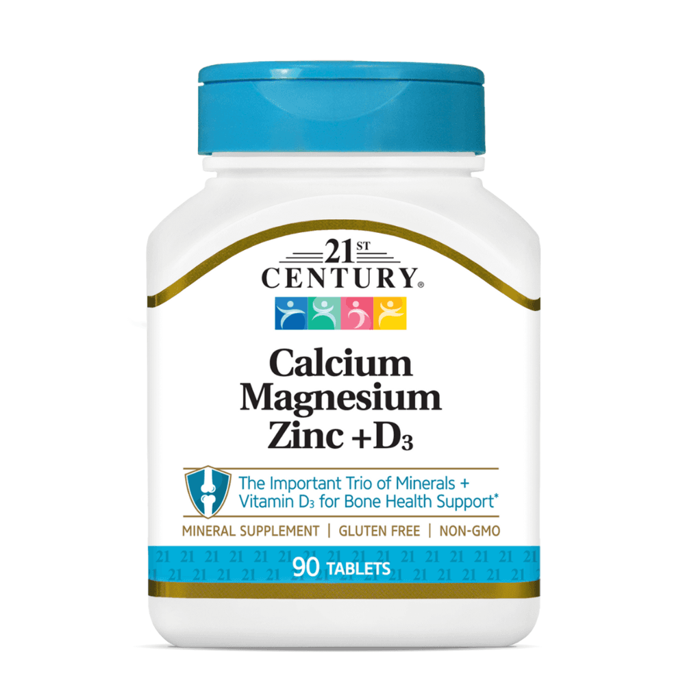 21st CENTURY Calcium Mag Zinc Plus Vitamin D - 90 Tablets