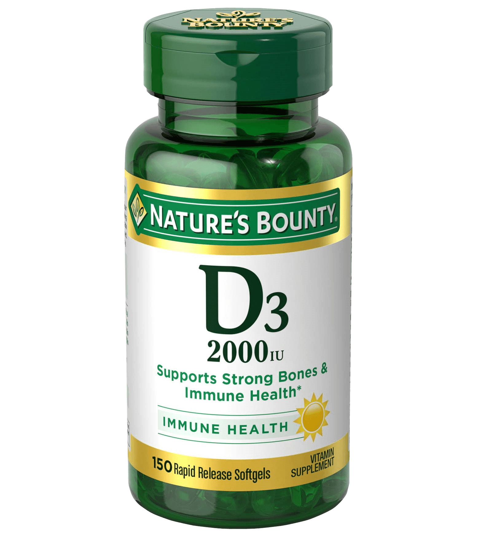 NATURES BOUNTY Vitamin D3 2000IU - 150 Softgels