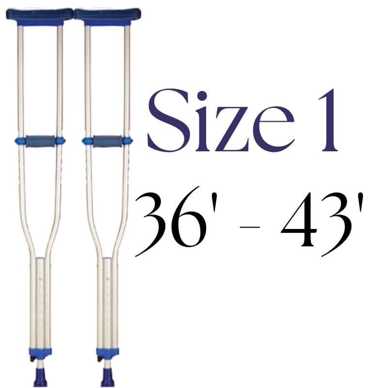 DYNA Crutches 36 - 43 Size 1 Axillary - 2 Pieces 108437