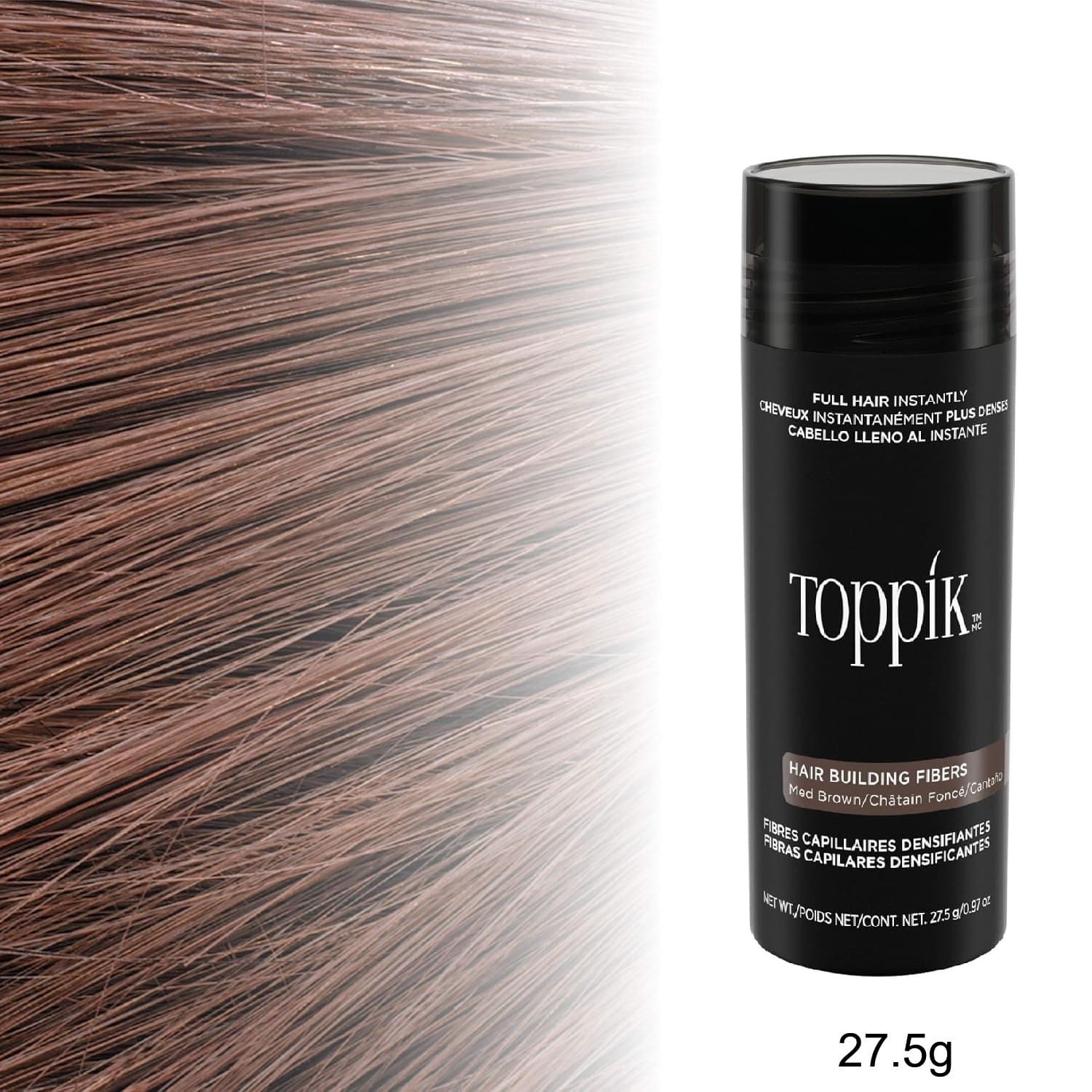 TOPPIK - Medium Brown Hair Fibers 13963 - 27.5g