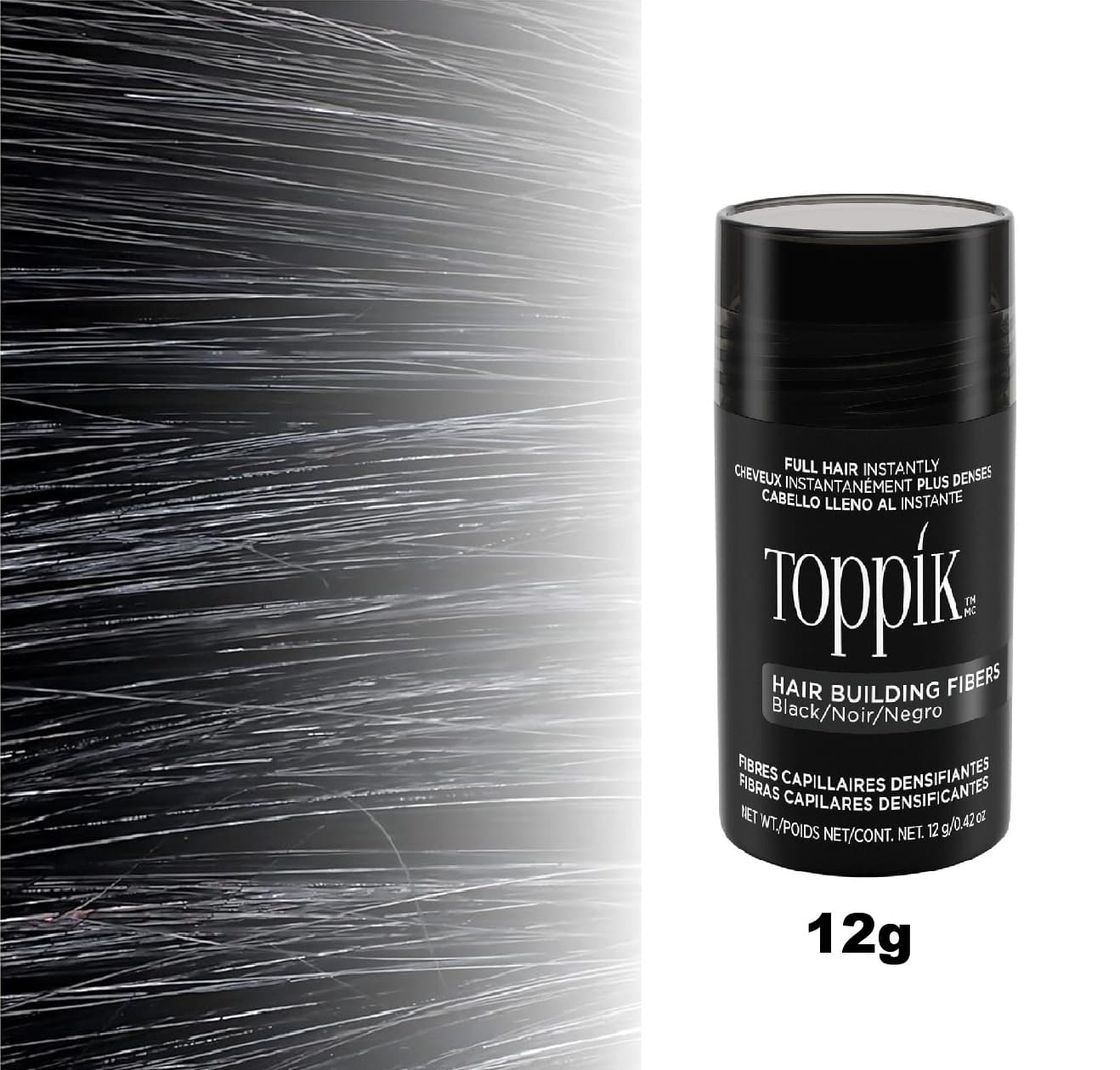 TOPPIK - Black Hair Fibers 13965 - 12g