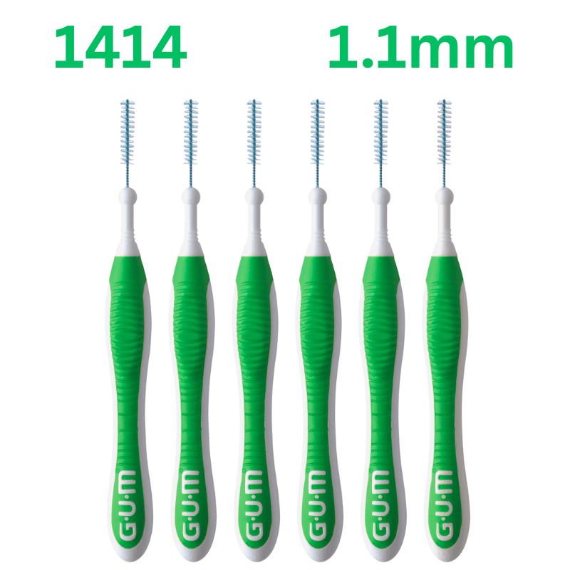 GUM - Interdental Traveler Brush 1.1mm 1414 - 6 Pieces