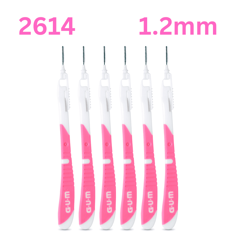 GUM - Interdental Bidirection Brushes Dual Position 1.2mm 2614 - 6 Pieces
