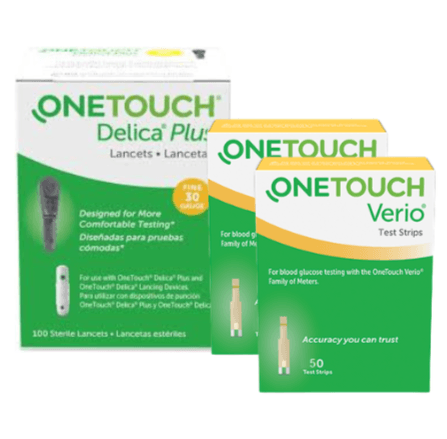 ONE TOUCH Verio Refill Kit - 100 Test Strips + 50 Lancets