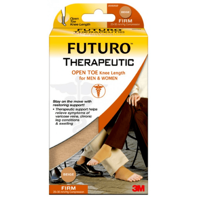 FUTURO Open Toe Knee Length Stocking M&W Beige - Large 71051