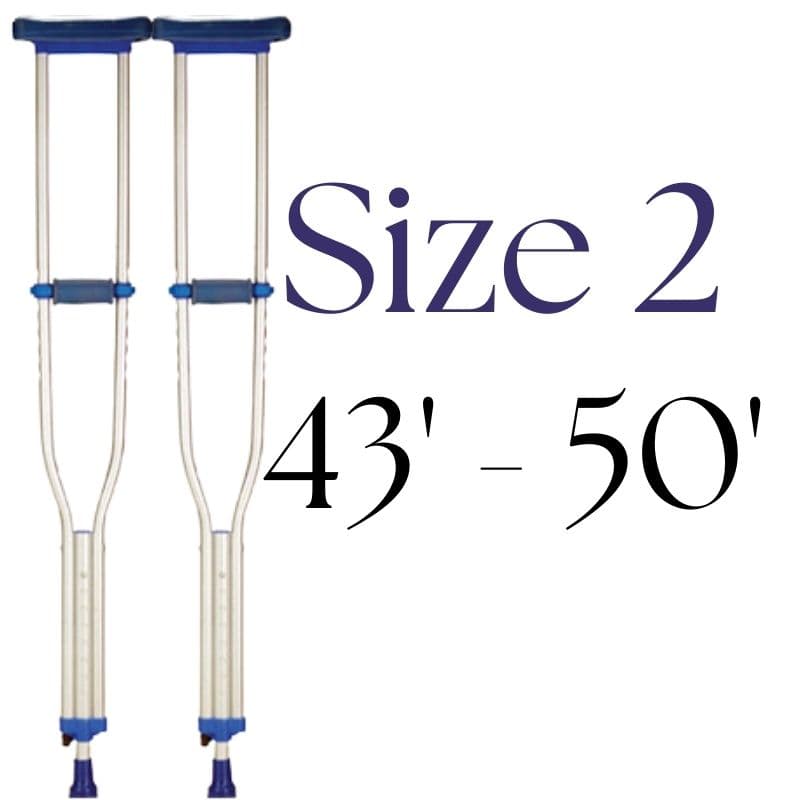 DYNA Crutches 43 - 50 Size 2 Axillary - 2 Pieces 108438