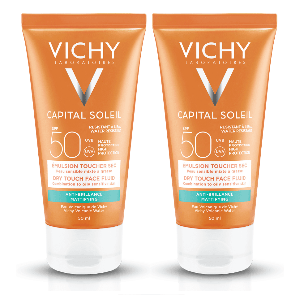 VICHY SPF50+ Capital Soleil Dry Touch Protective Sun Fluid - 50ml B1G1F Fm22491
