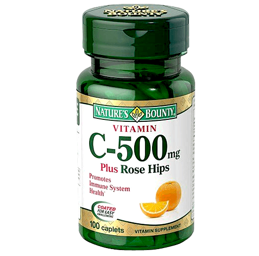 NATURES BOUNTY Vitamin C 500mg Plus Rose Hips - 100 Caplets