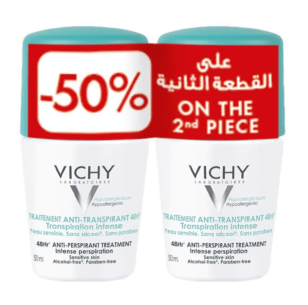 Vichy 48h roll on anti-perspirant treatment intense perspiration - 50ml + 50% off the 2nd piece 29488