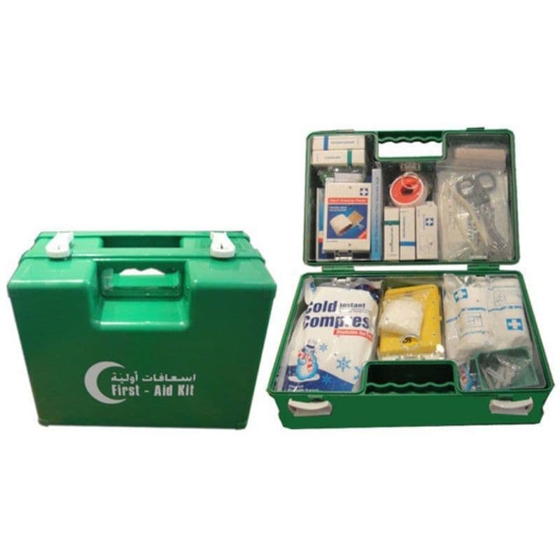 First Aid Plastic Filled Box 50 Pax Medium Green F-012H CAREMAX 118160
