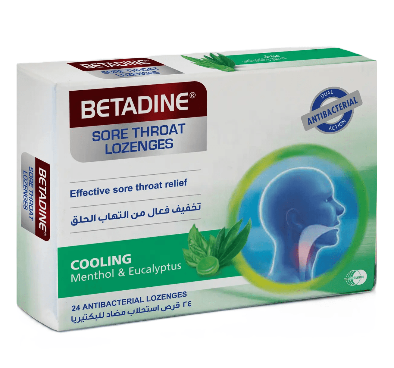 BETADINE Sore Throat Menthol & Eucalyptus - 24 Lozenges