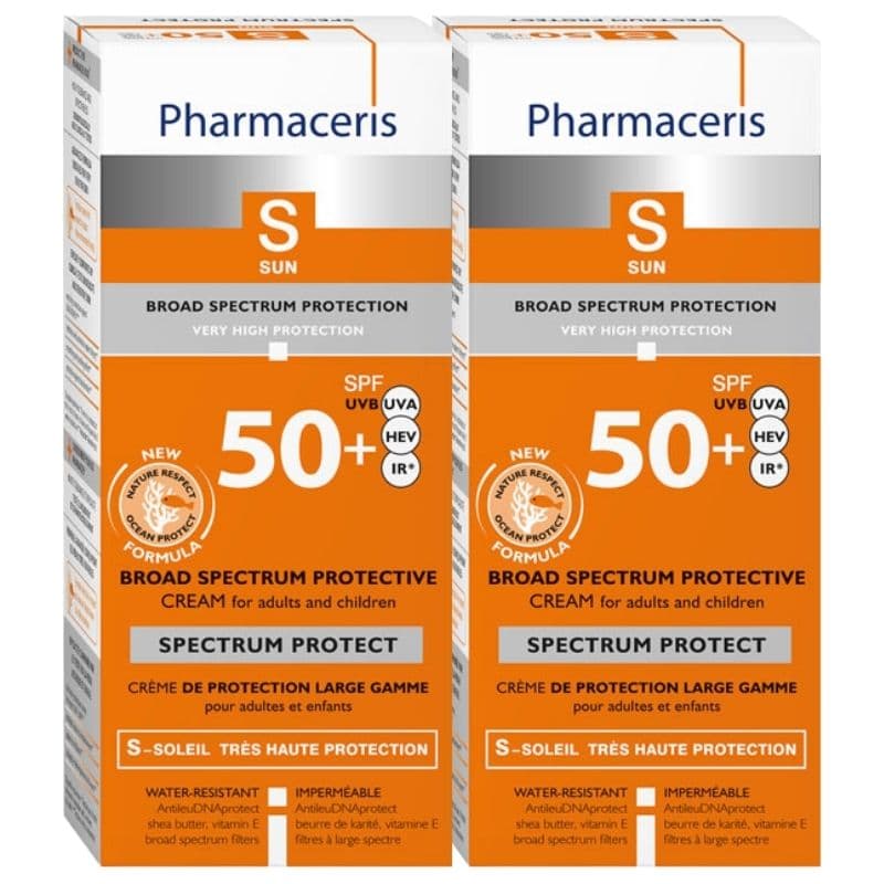 فارماسيريس - كريم حماية من أشعة الشمس SPF50+ للبالغين والأطفال - 50 مل × 2 10115