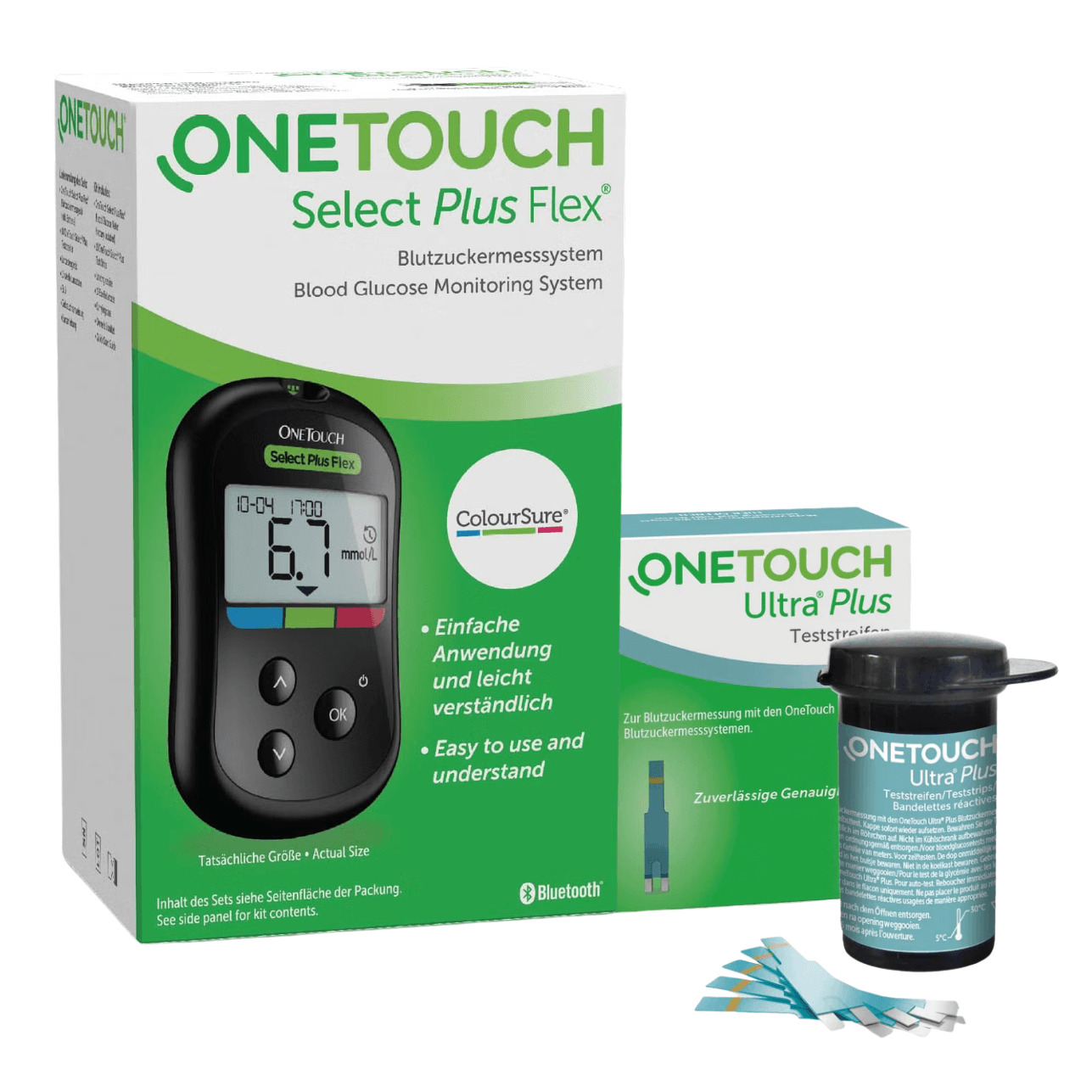 ONE TOUCH Ultra Plus Flex Blood Glucose Monitor + 50 Test Strips