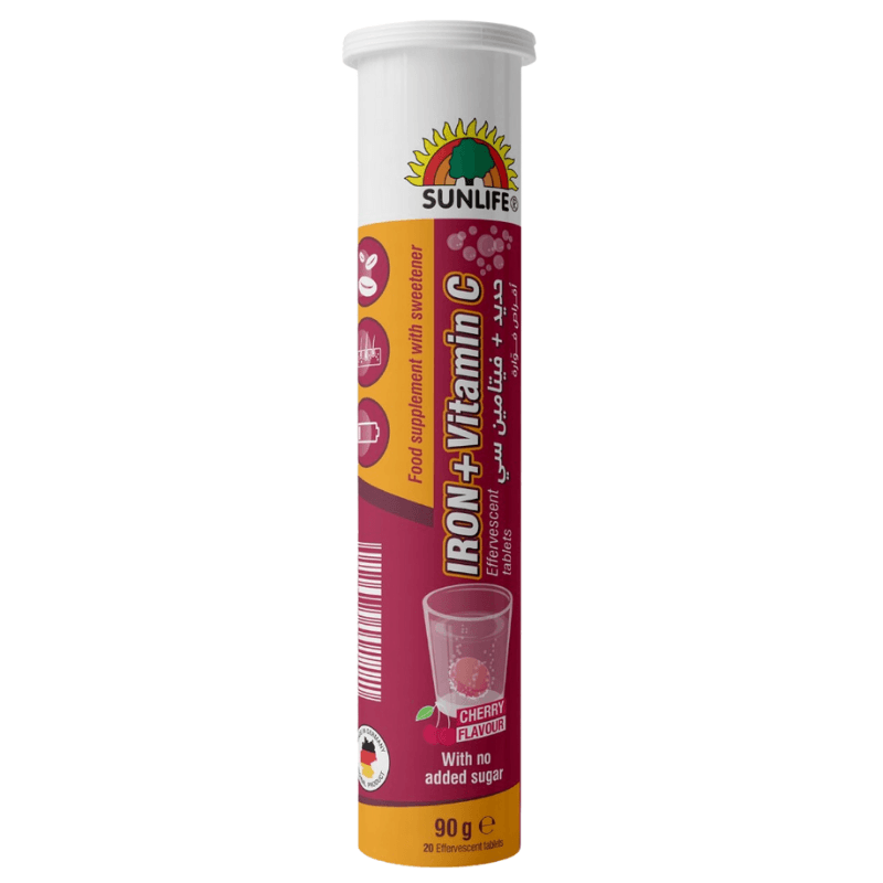 SUNLIFE Iron + Vitamin C Effervescent Tablets - 20 Pieces