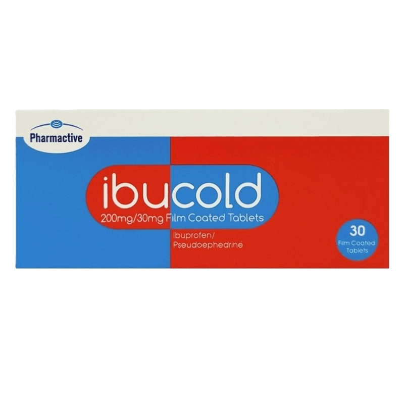 IBUCOLD 200/30mg Ibuprofen/Pseudoephedrine - 30 Tablets