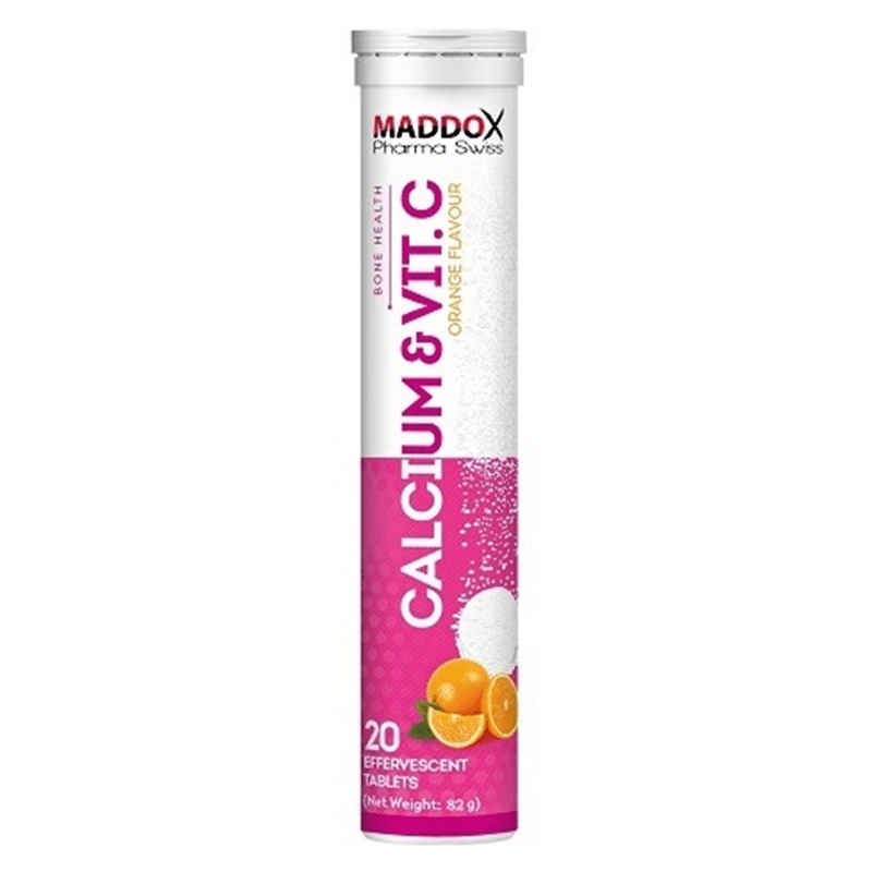 MADDOX Calcium + Vitamin C Effervescent Tablets - 20 Pieces