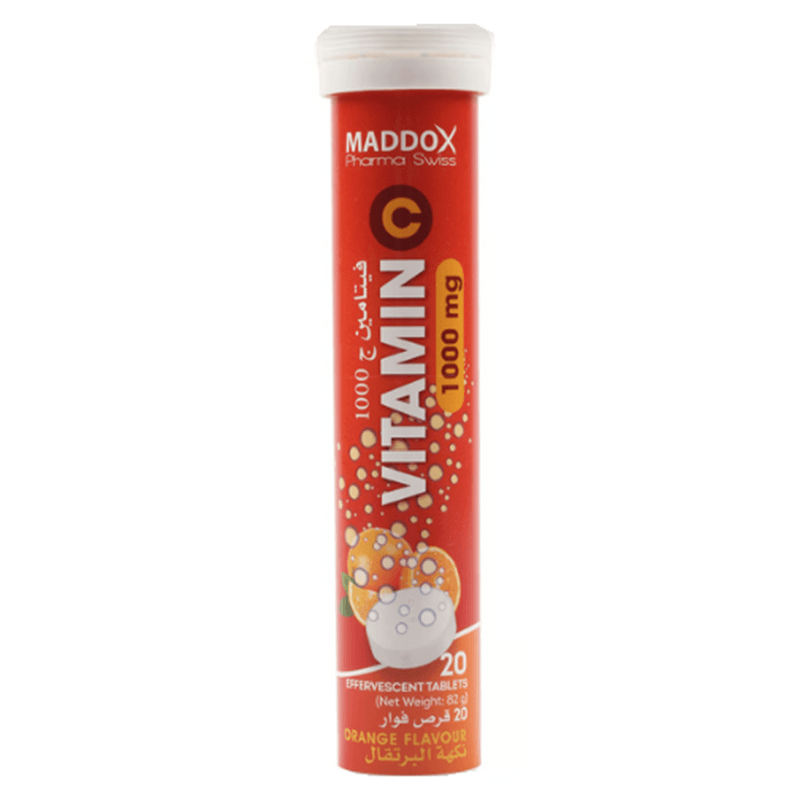 MADDOX Vitamin C 1000mg Effervescent Tablets -20 Pieces