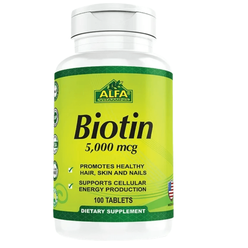 ALFA Biotin 5000mcg - 100 Tablets