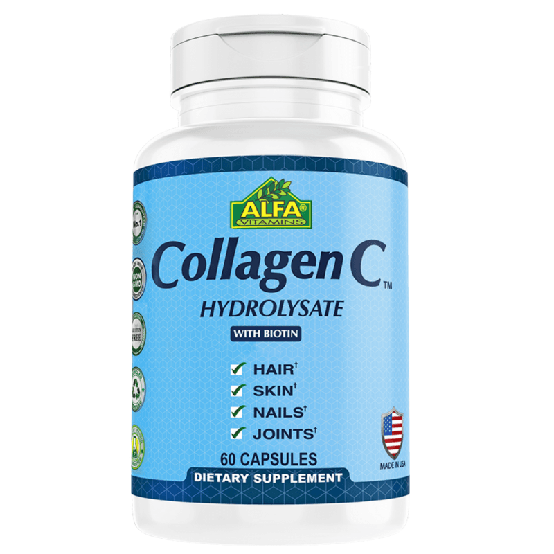 ALFA Collagen C Hydrolysate with Vitamin C - 60 Capsules