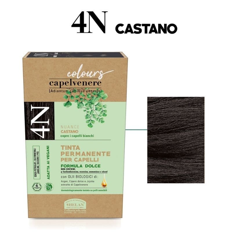 CAPELVENERE Permanent Hair Dye - Color Brown 4N - WS 19281
