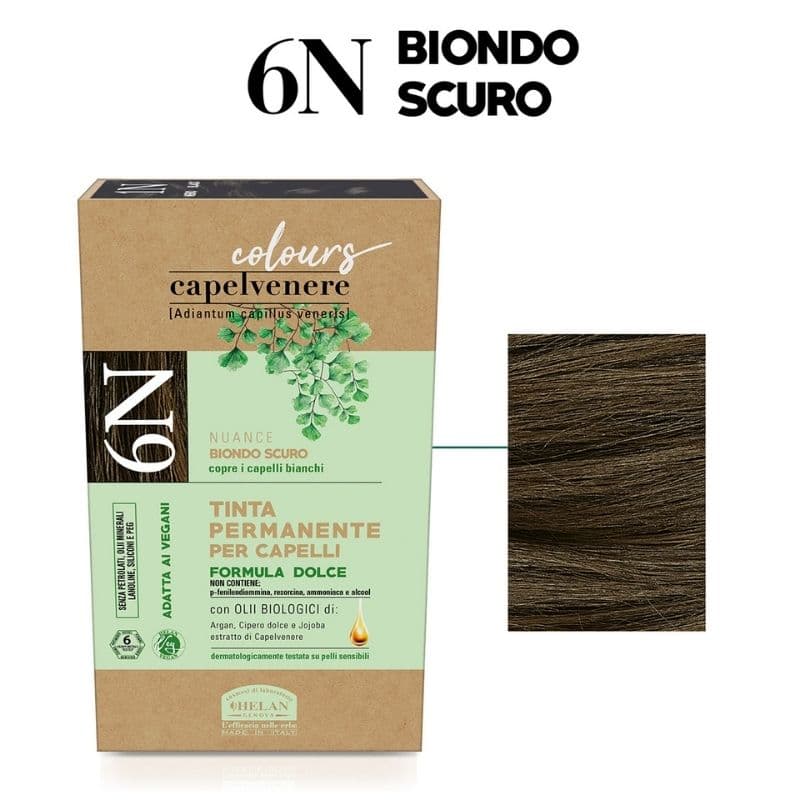 CAPELVENERE Permanent Hair Dye - Color Dark Blonde 6N - WS 19284