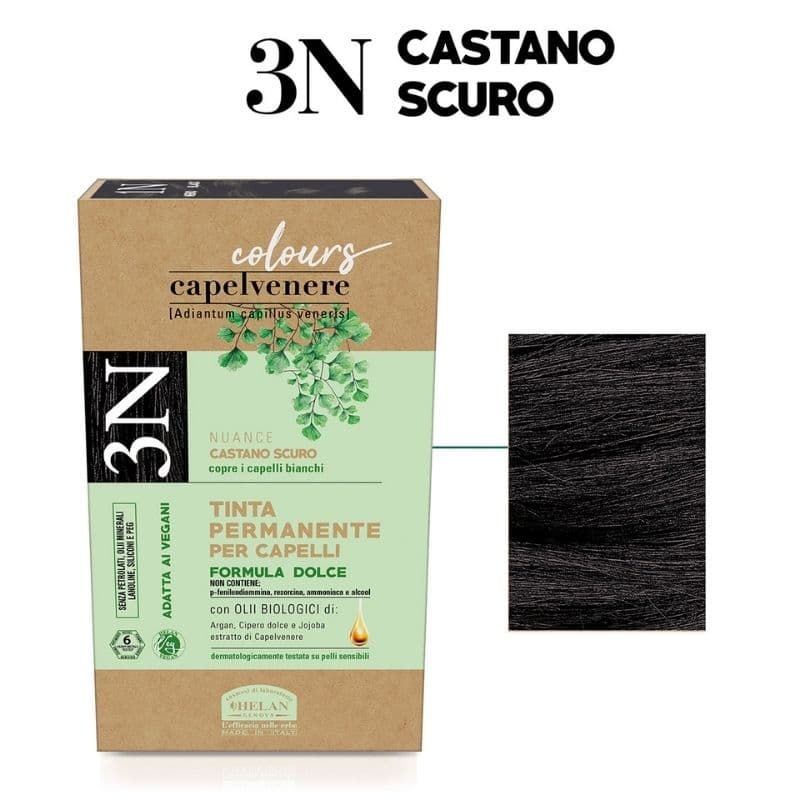 CAPELVENERE Permanent Hair Dye - Color Dark Brown 3N - WS 19282