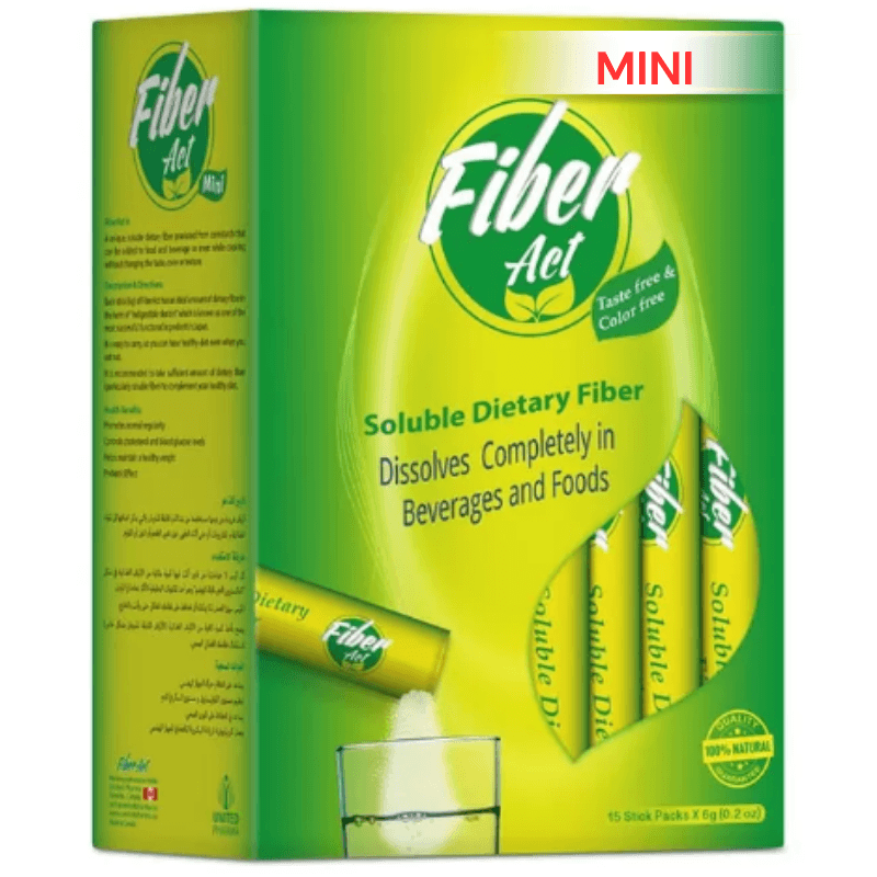 FIBER ACT Soluble Dietary Fiber Mini - 15 X 6g Sticks - UPC03