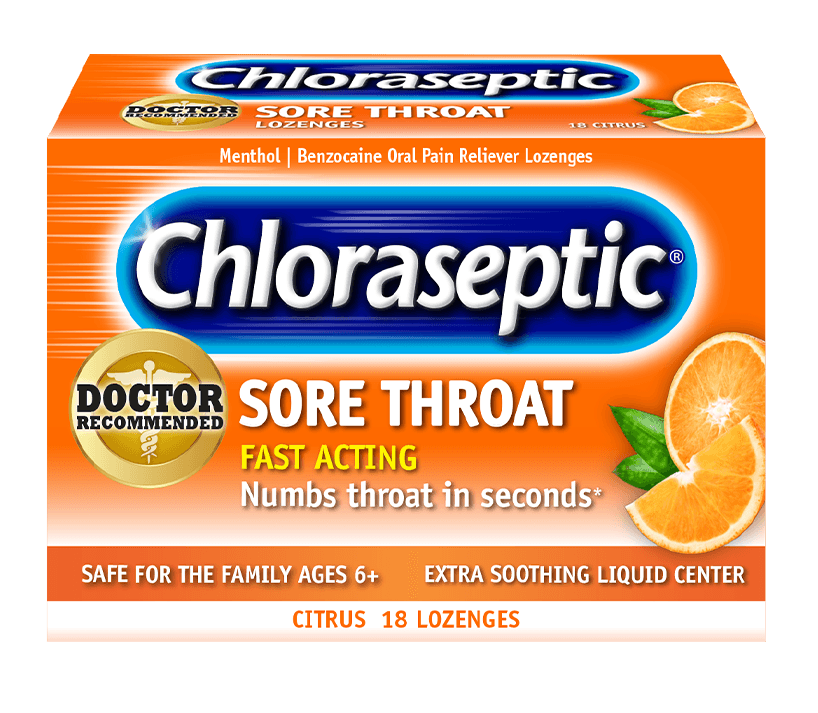 CHLORASEPTIC Citrus Sore Throat - 18 Lozenges