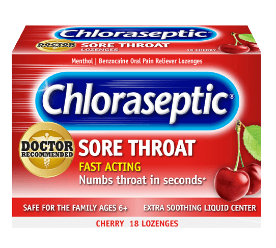CHLORASEPTIC Cherry Sore Throat - 18 Lozenges