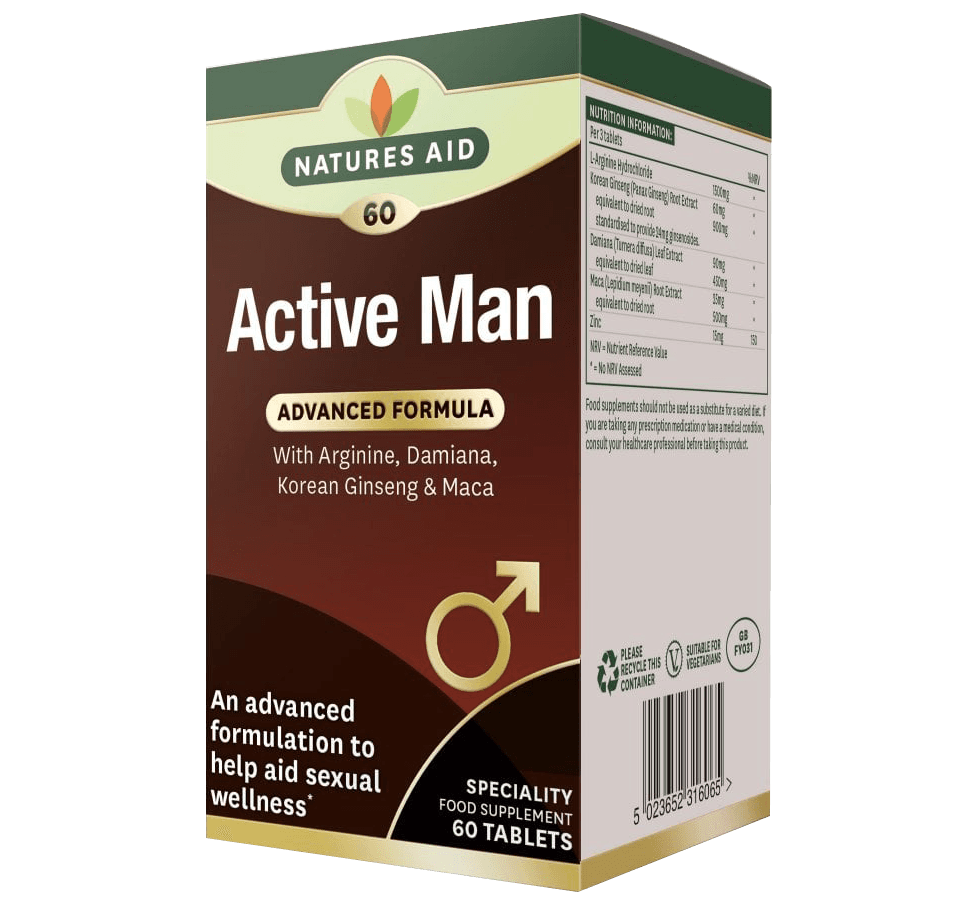 NATURES AID Active Man - 60 Tablets