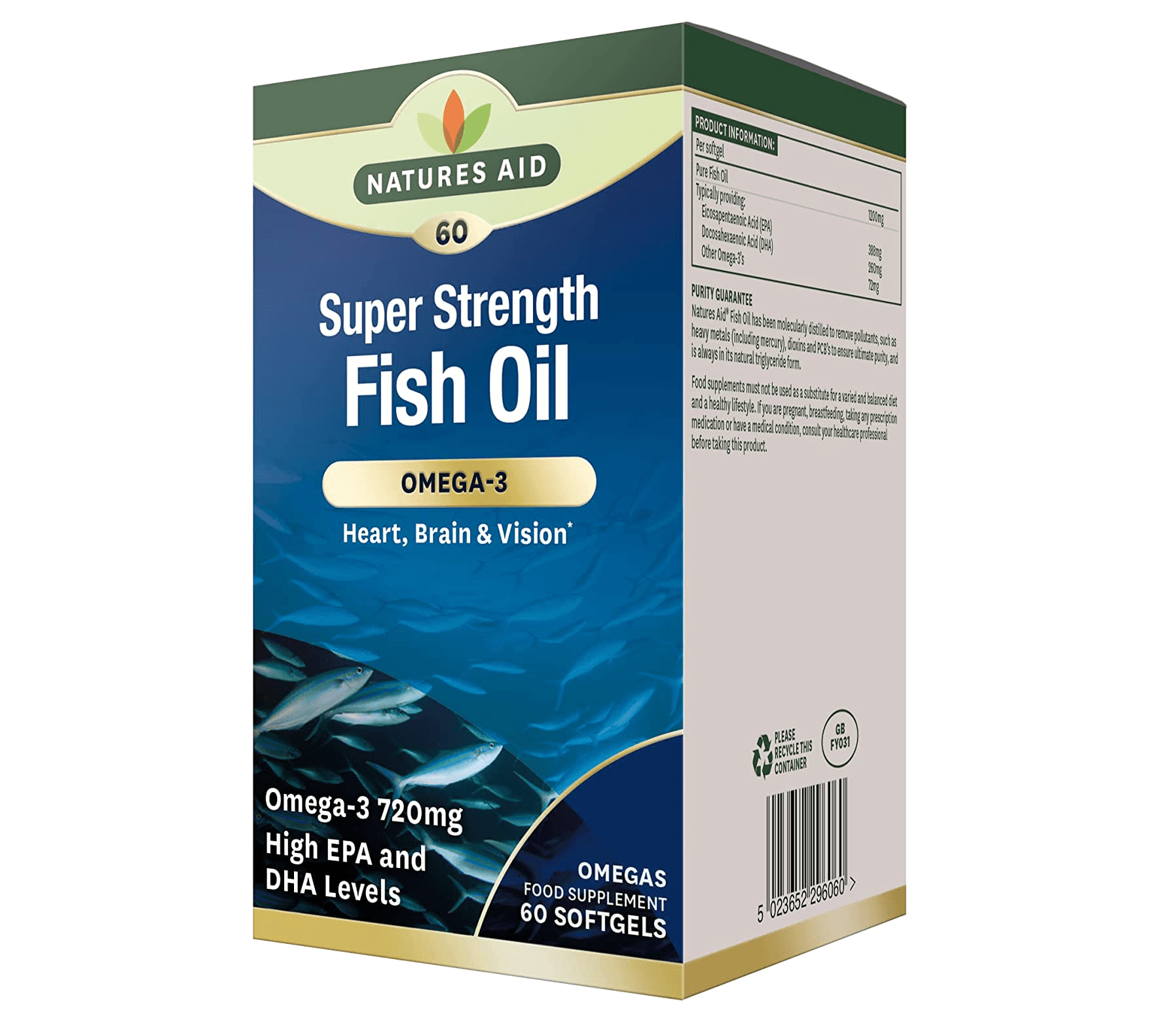 NATURES AID Super Strength Omega3 - 60 Softgels