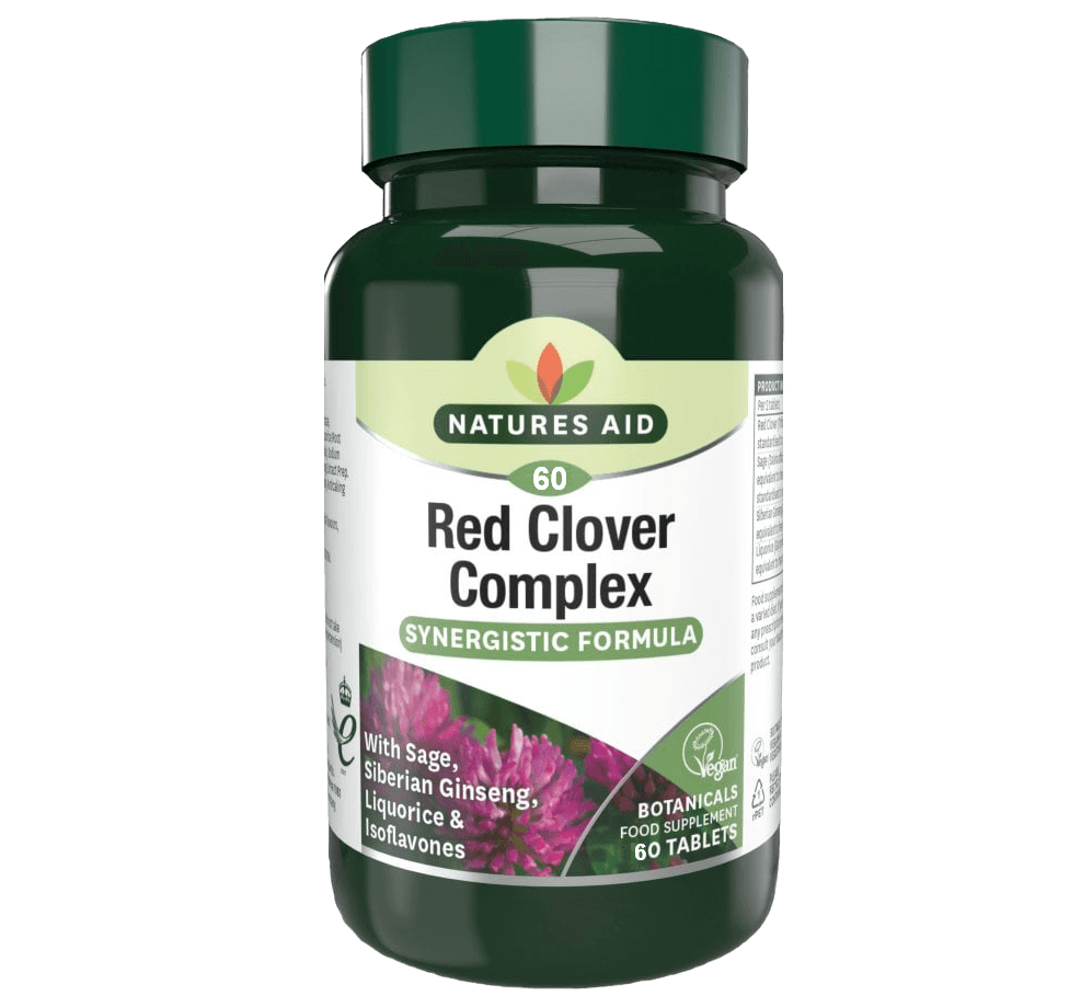 NATURES AID Red Clover Complex with Saga - 60 Tablets