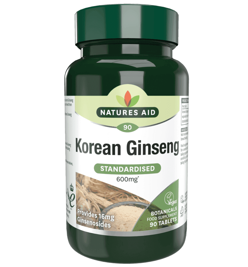 NATURES AID Korean Ginseng 600mg - 90 Tablets